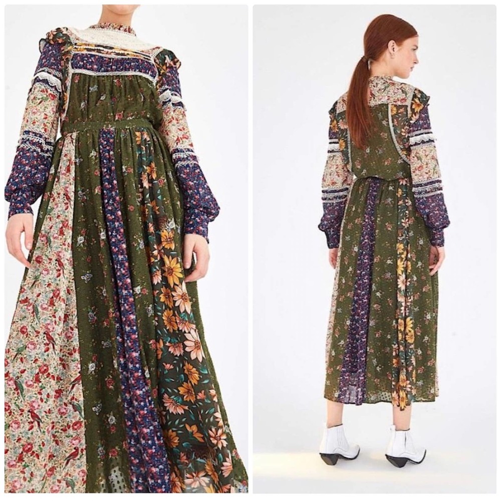 Anthropologie x Farm Rio Mixed Floral Liberty Midi Skirt